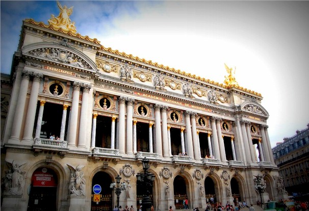 France culture with the ornate and opulent facade of the Paris Opera House by Charles Garnier