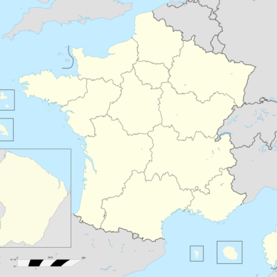 France Regions Blank Map