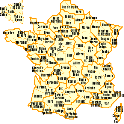France Map Departments